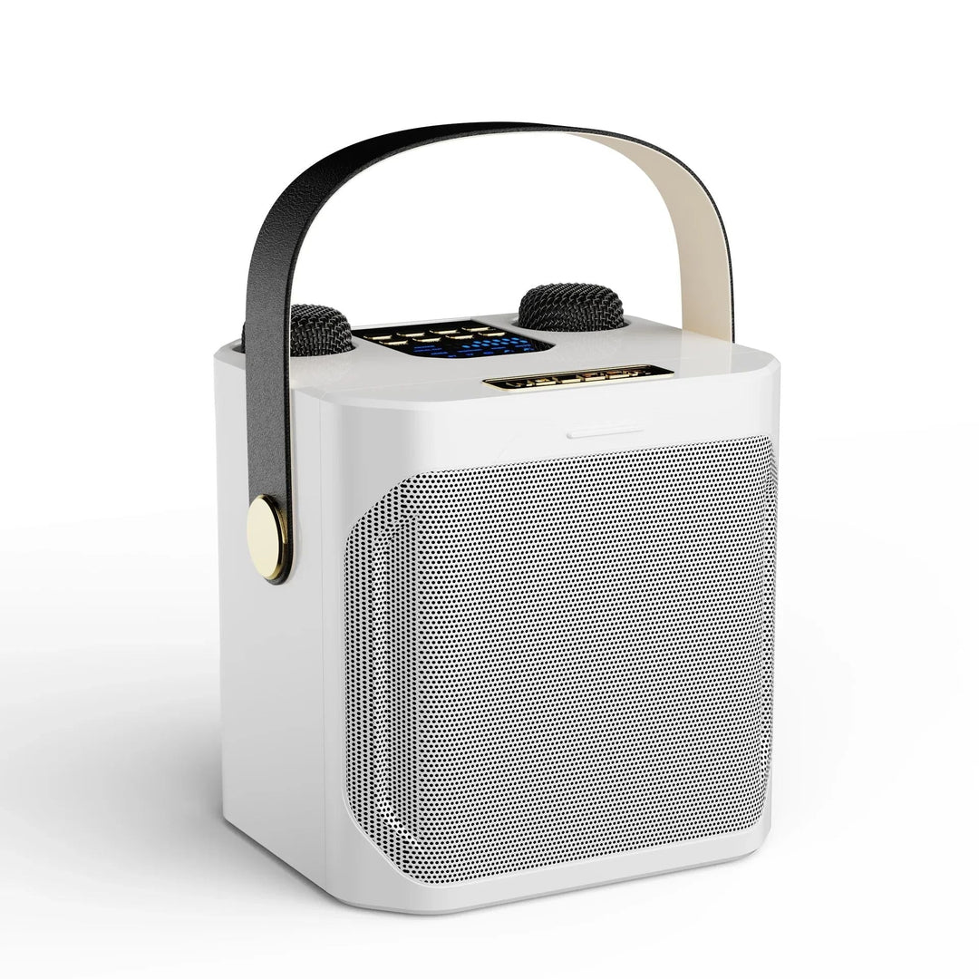 Potężny Głośnik Bluetooth Karaoke – Przenośny Bezprzewodowy Głośnik Subwoofer Stereo Surround 360° z Podwójnym Mikrofonem