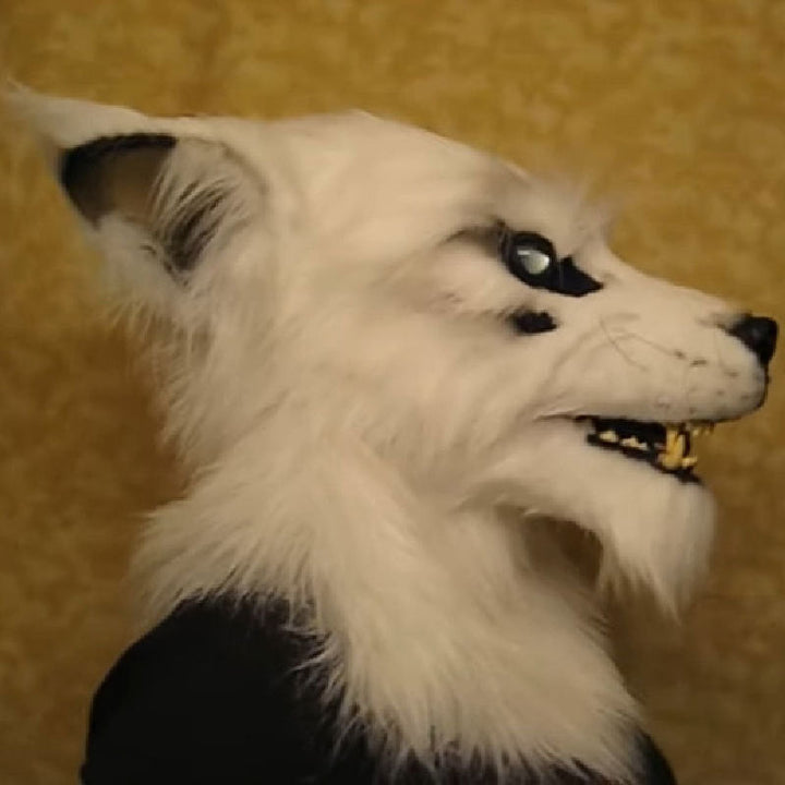 Maska wilkołaka WolfLux LED | Świecące oczy i ruchome uszy do idealnego cosplayu i kostiumu na Halloween