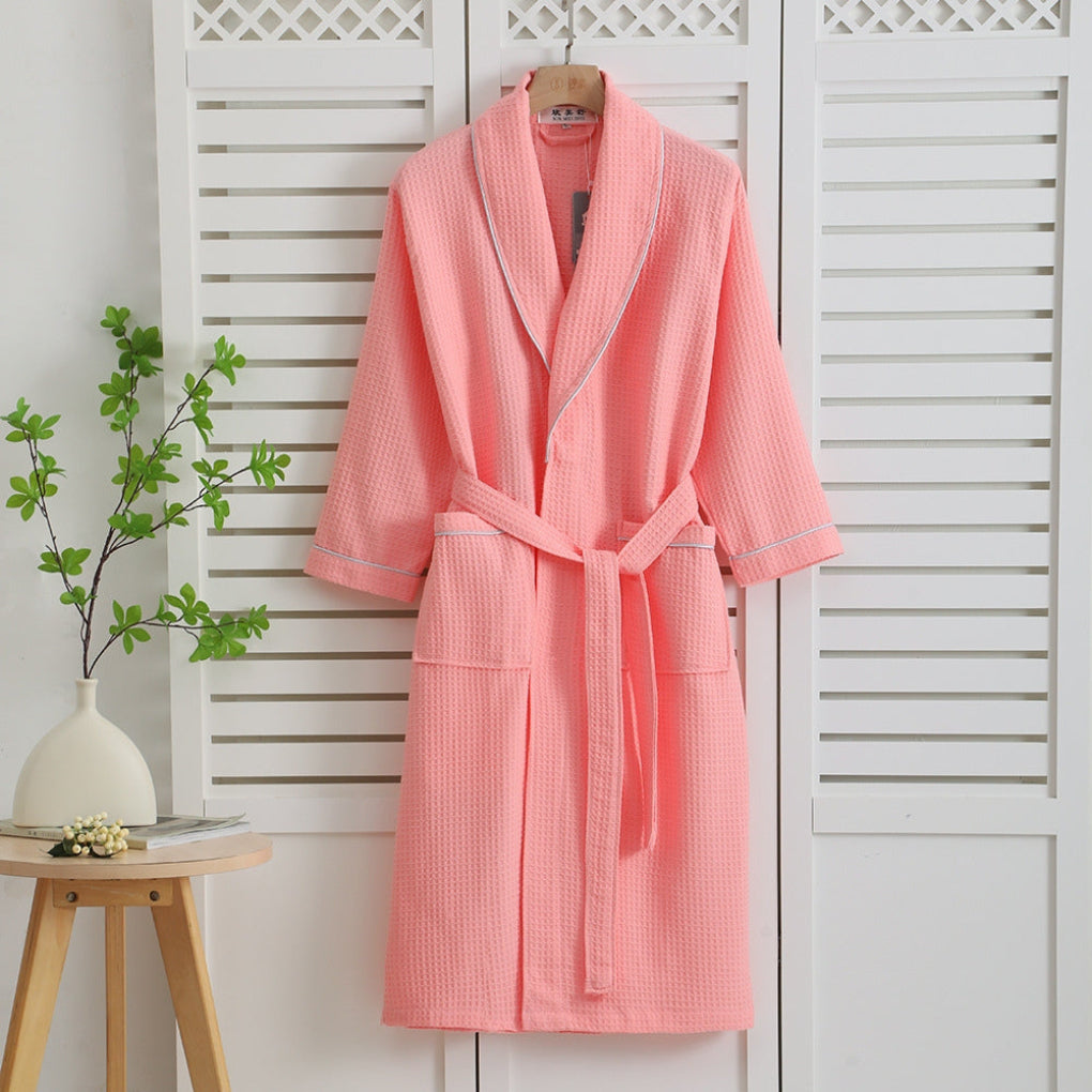 Lekkie Kimono Bawełniane Wafel Bathrobe