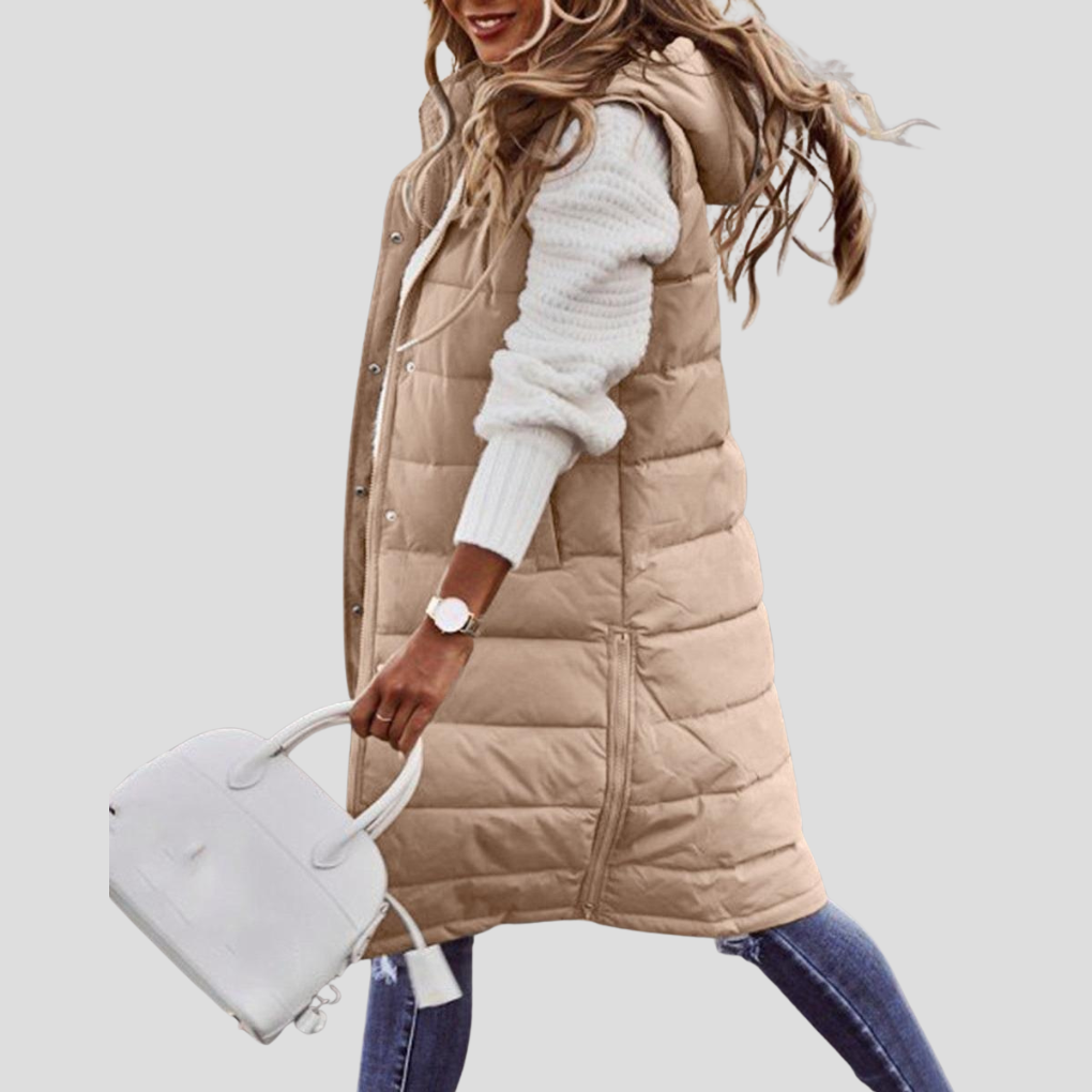 Damski Długi Kaptur Bodywarmer