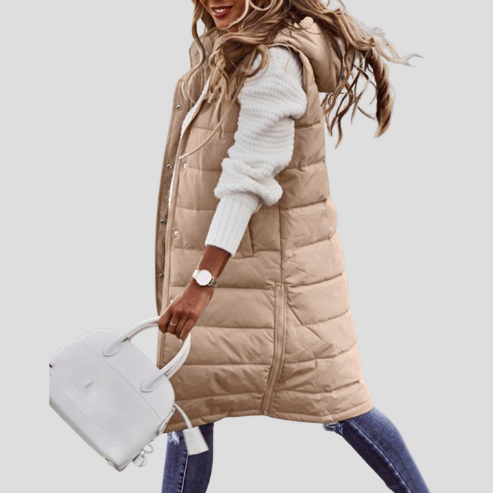 Damski Długi Kaptur Bodywarmer
