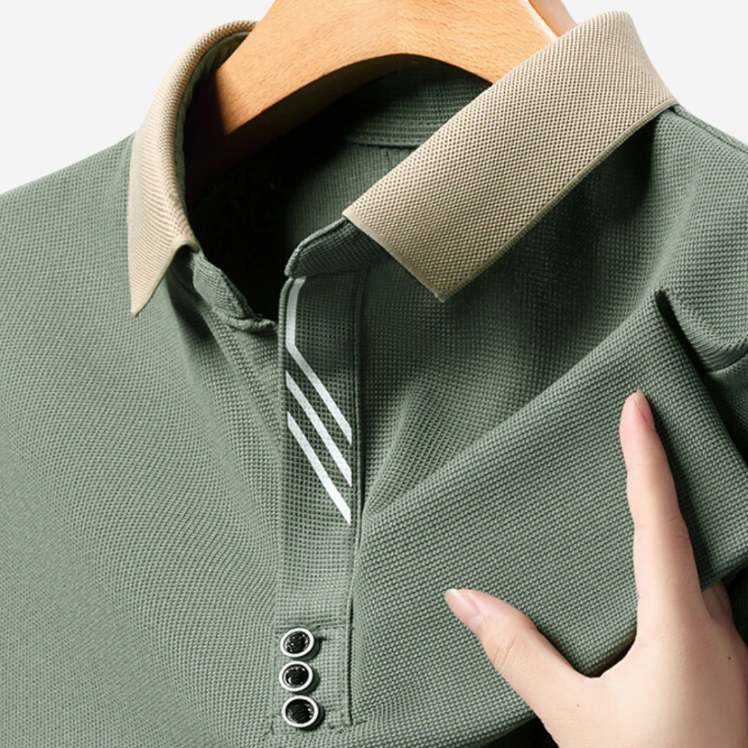 Casual Długirekawowy Polo dla Mężczyzn