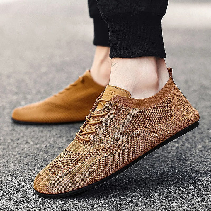 Meskie Oddychajace, Siateczkowe Trampki Sznurowane, Lekkie, Codzienne Buty
