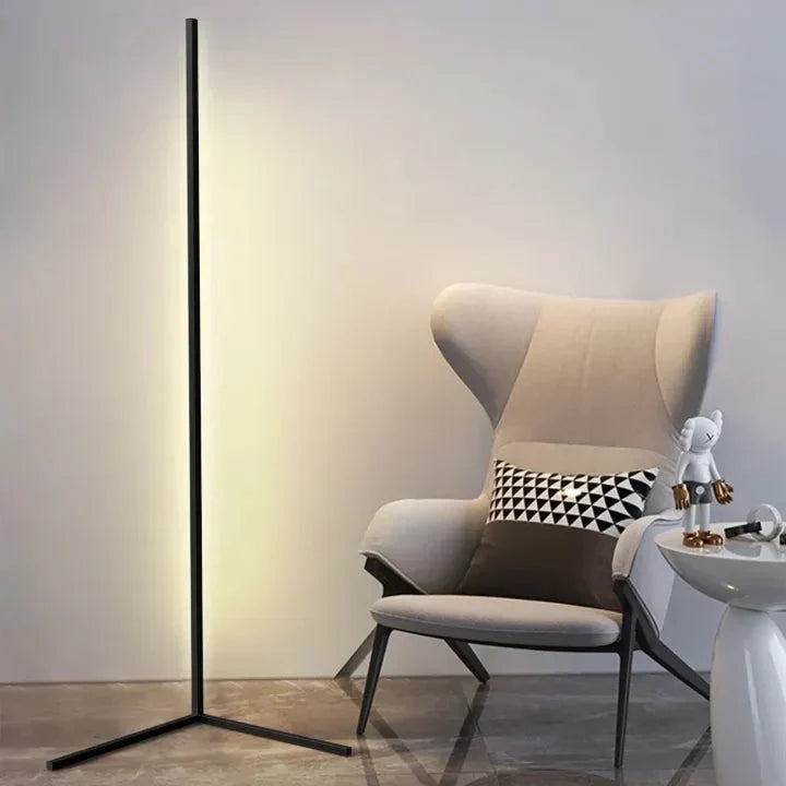 Ściemnialna narożna lampa stojąca LED z pilotem