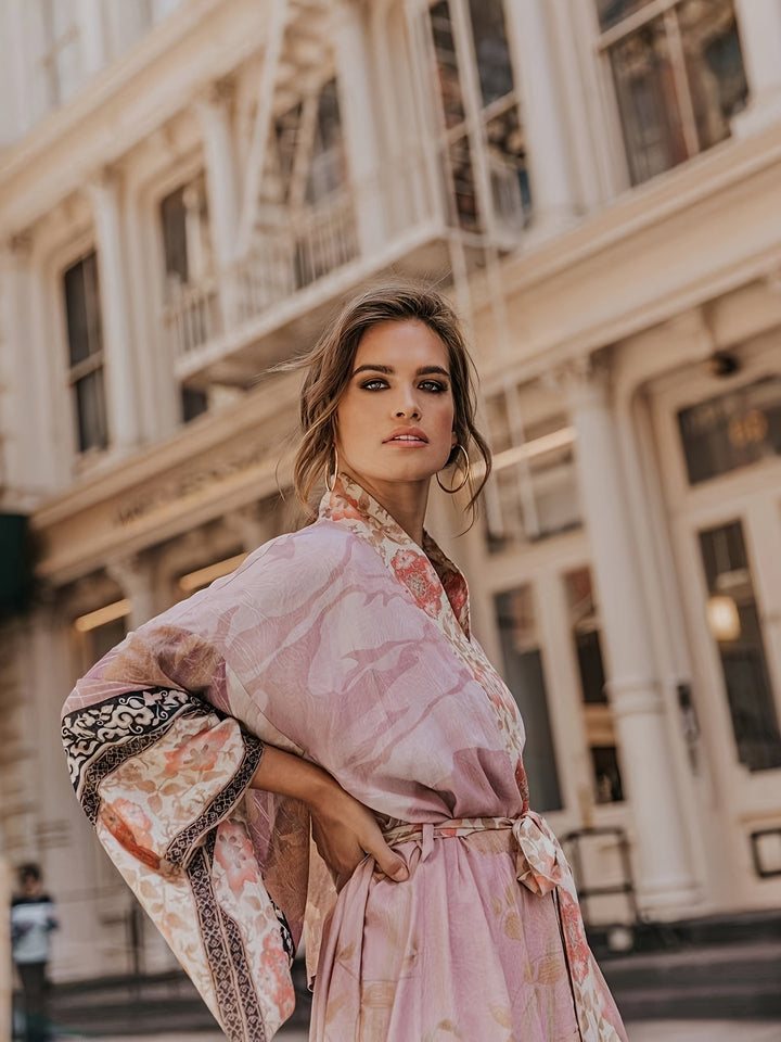 Kimono w czerwone kwiaty - Isabella