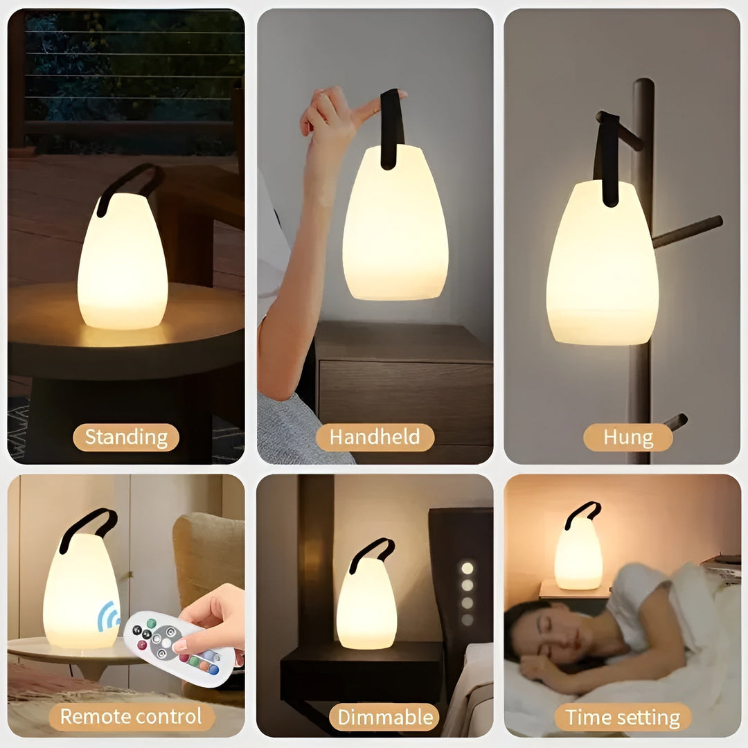 Wodoodporna bezprzewodowa lampa stołowa LED do wnętrz i na zewnątrz - Lumora