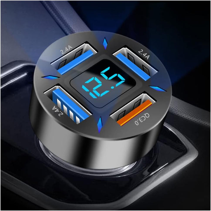 Ładowarka samochodowa 66W Super Szybkie Ładowanie z USB PD i QC 3.0 – uniwersalna do gniazda zapalniczki 12-24V