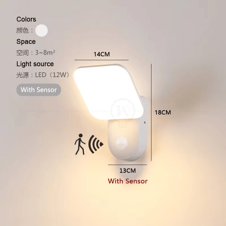 Inteligentna lampa ścienna LED z czujnikiem ruchu