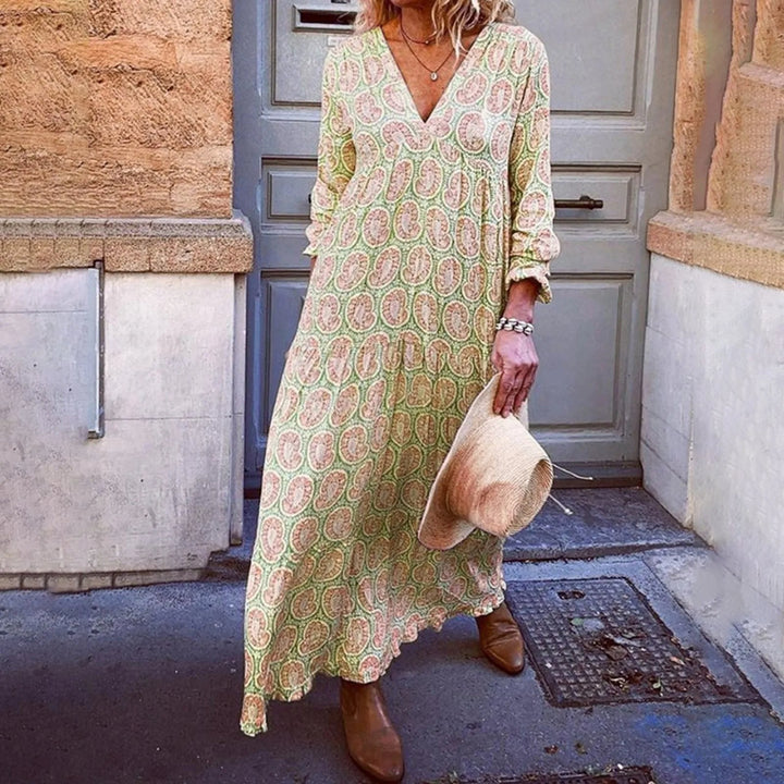 Geometryczna Sukienka Maxi Bohowaves — Gdzie Bohemyjski Styl Spotyka Letnią Elegancję