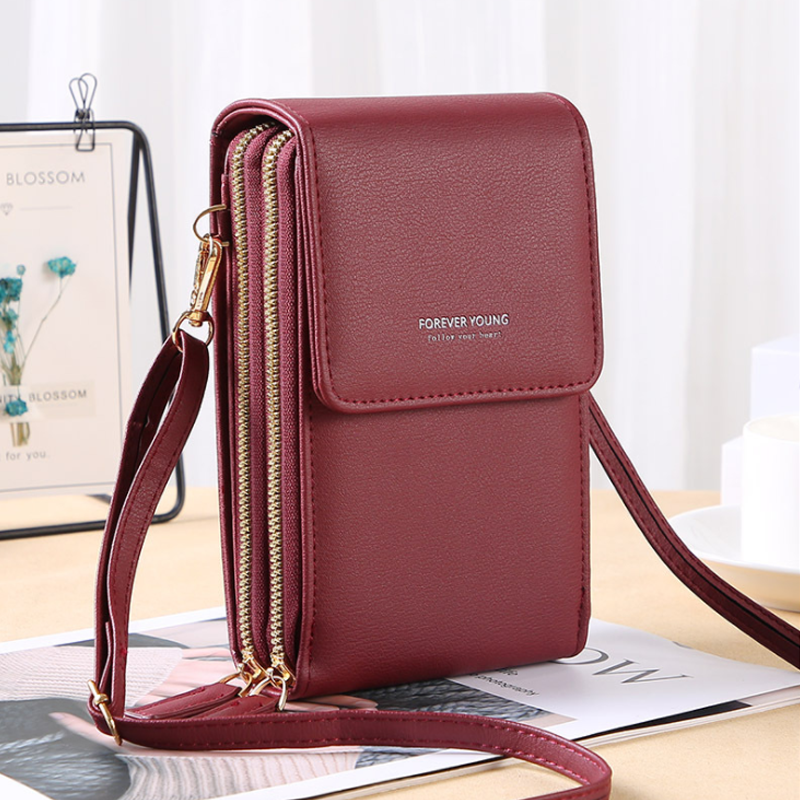 Torba na Telefon z Ekranem Dotykowym i Funkcją Portfela – Kompaktowa Torba Crossbody na Co Dzień