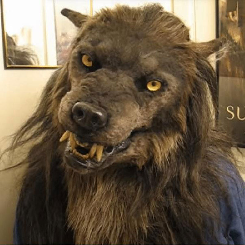 Maska wilkołaka WolfLux LED | Świecące oczy i ruchome uszy do idealnego cosplayu i kostiumu na Halloween