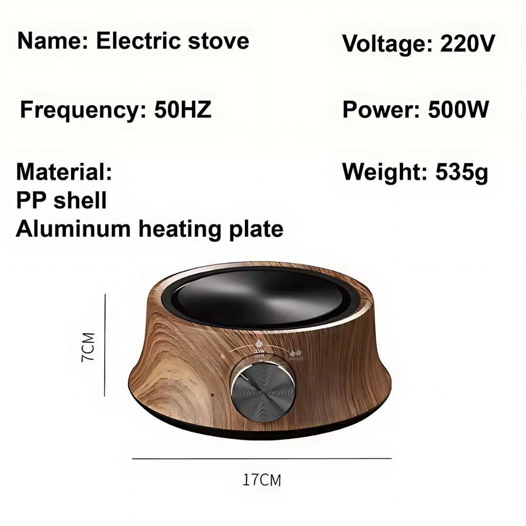 Mini płyta elektryczna z regulacją temperatury do kompaktowego użytku