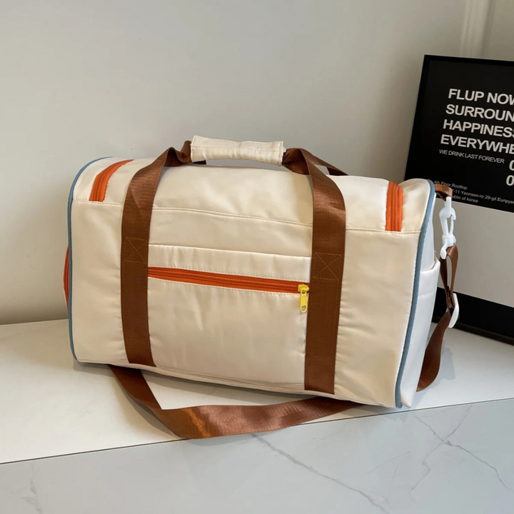 Lekka torba podróżna w kolorowe bloki - FlexaBag