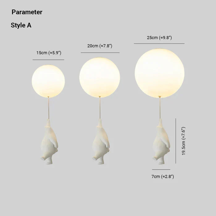 Lampa sufitowa dla dzieci z misiem i piłką | CloudBea