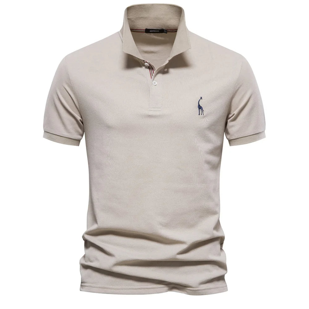 Klasyczny Męski Polo z Wyszywaniem Timeless Style z Wyrafinowanymi Detalami
