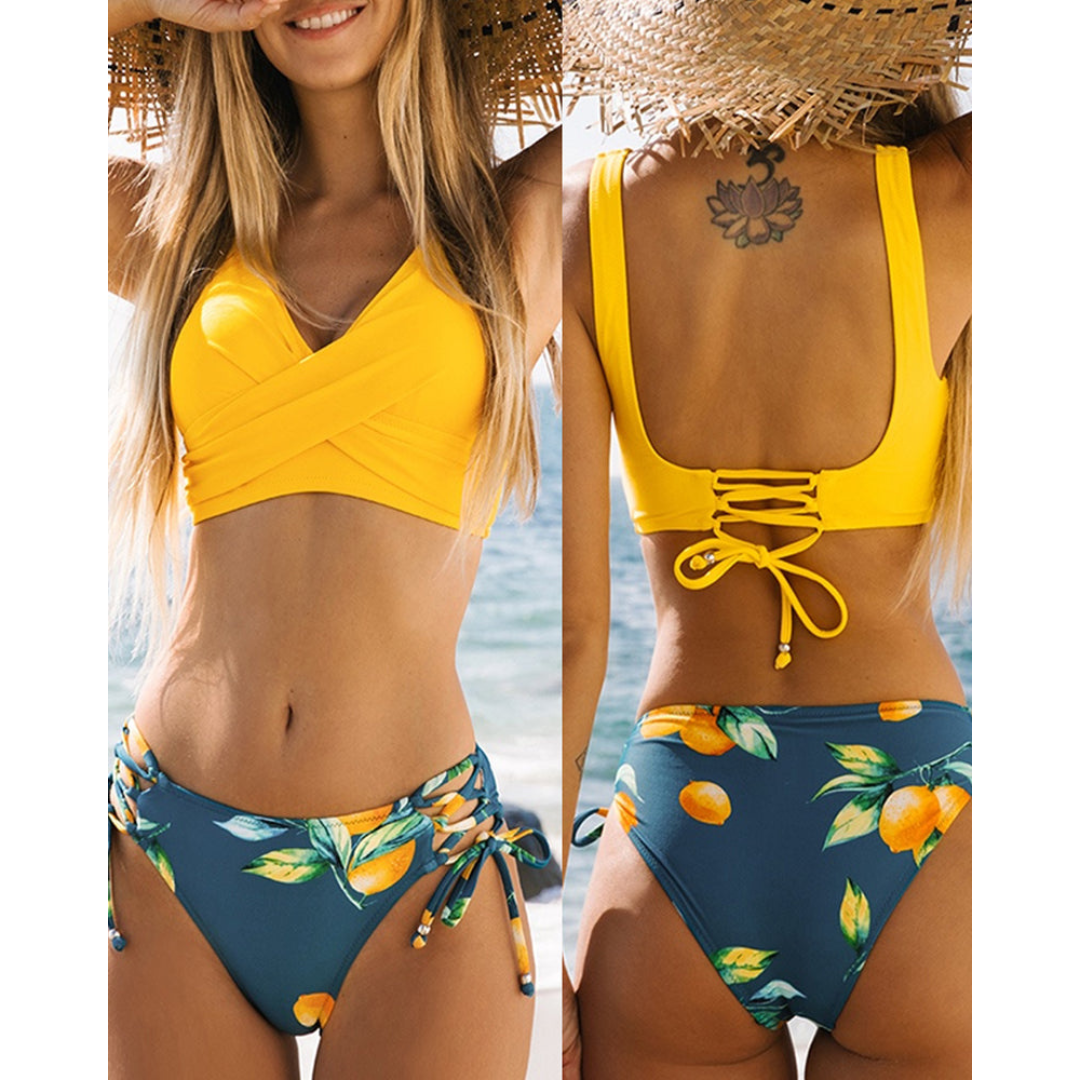 Maya – Kobiece 2-Częściowe Bikini Plażowe – Wibracyjny Styl Lata