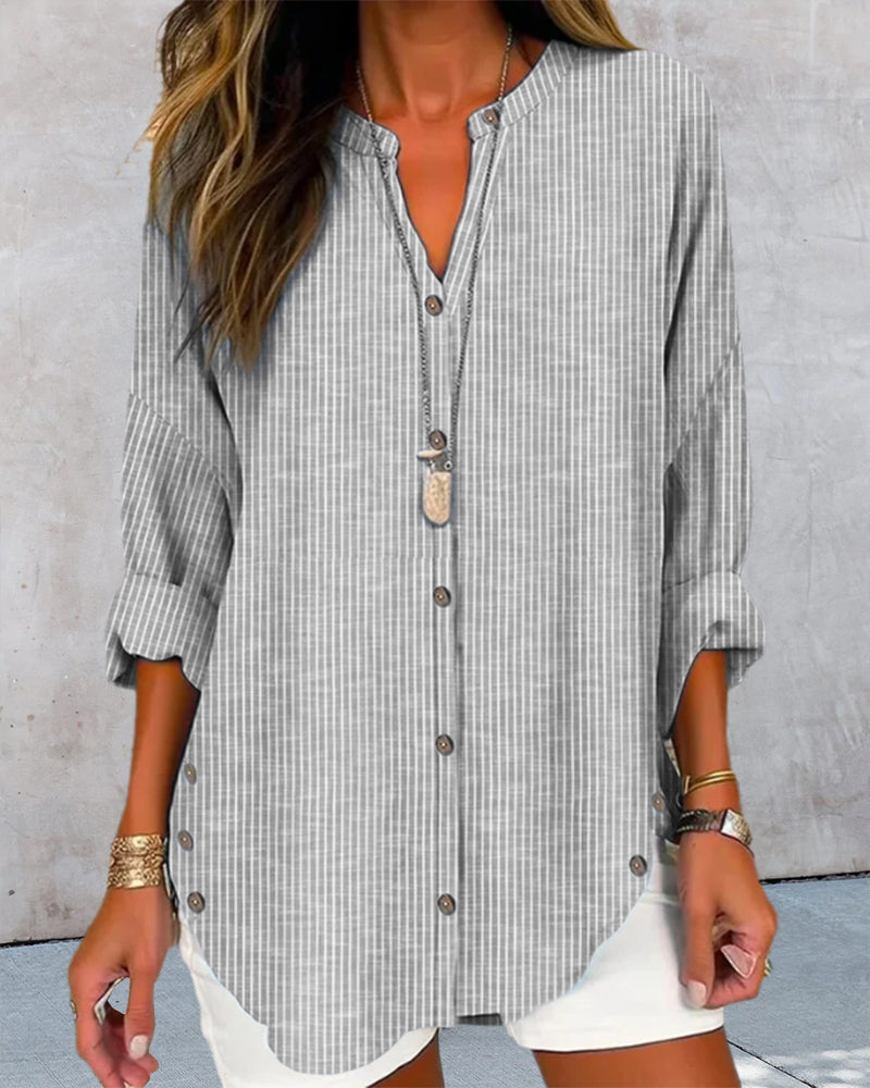 Trendy Top z Paskowym Wzorem i Stylowym Fitem