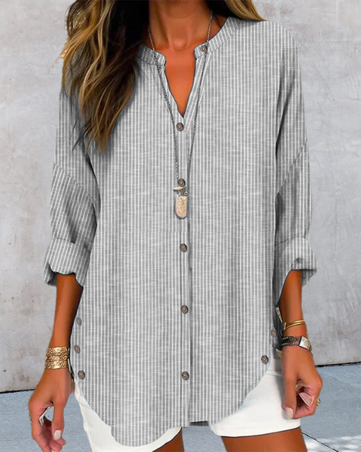Trendy Top z Paskowym Wzorem i Stylowym Fitem
