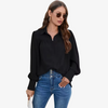 Elegancka bluzka chiffon z lampionowymi rękawami