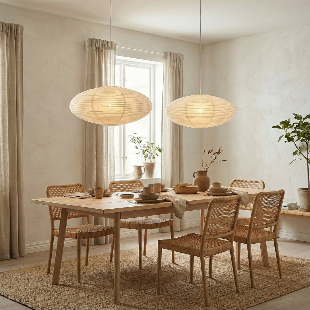 Lampa wisząca z papieru Wabi