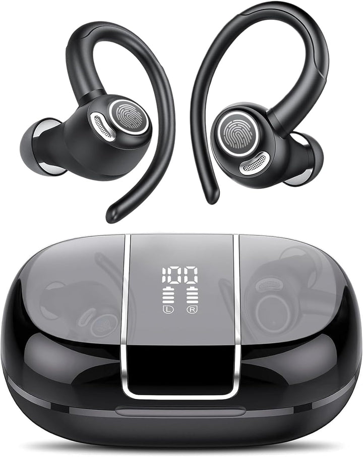 Bezprzewodowe sportowe słuchawki douszne Bluetooth 5.3 z izolacją dźwięku i 48 godzinami pracy – Zeyora