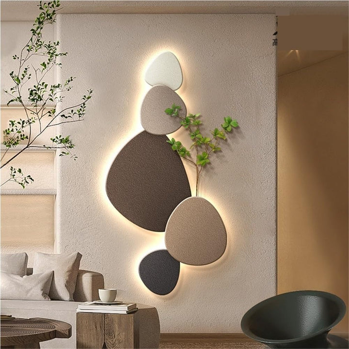Nowoczesna lampa ścienna z organicznym designem i oświetleniem LED do wnętrz