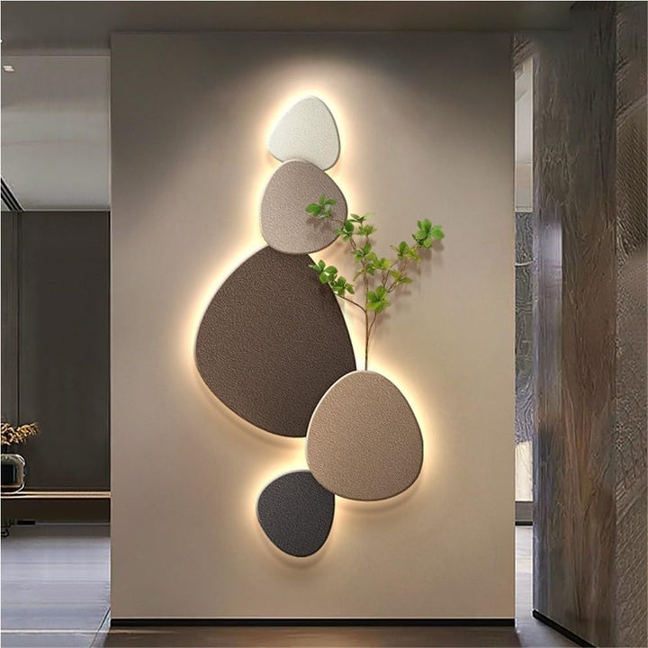 Nowoczesna lampa ścienna z organicznym designem i oświetleniem LED do wnętrz
