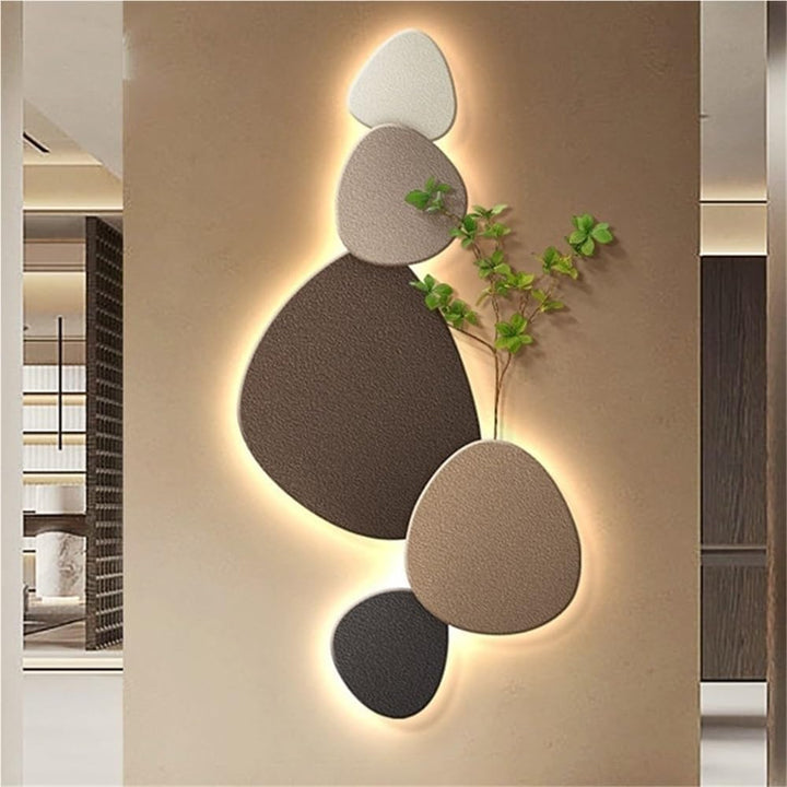 Nowoczesna lampa ścienna z organicznym designem i oświetleniem LED do wnętrz