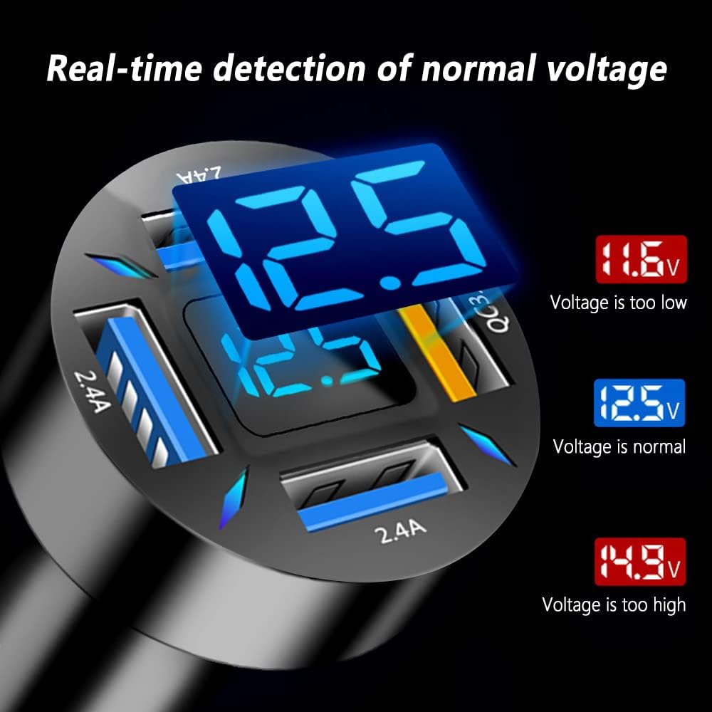 Ładowarka samochodowa 66W Super Szybkie Ładowanie z USB PD i QC 3.0 – uniwersalna do gniazda zapalniczki 12-24V