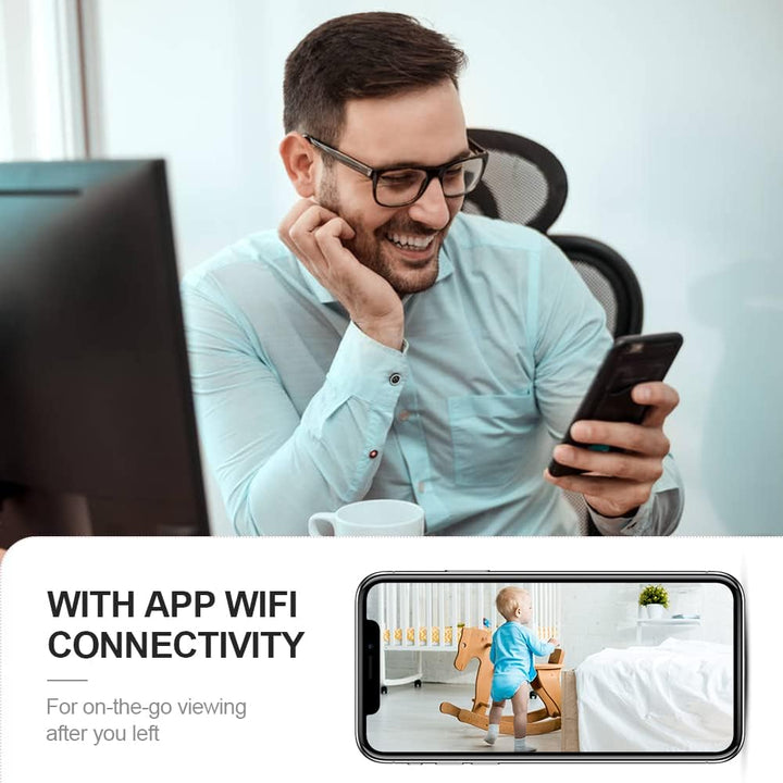 Mini kamera bezpieczeństwa 4K z Wi-Fi, ukryta kamera wewnętrzna z noktowizorem