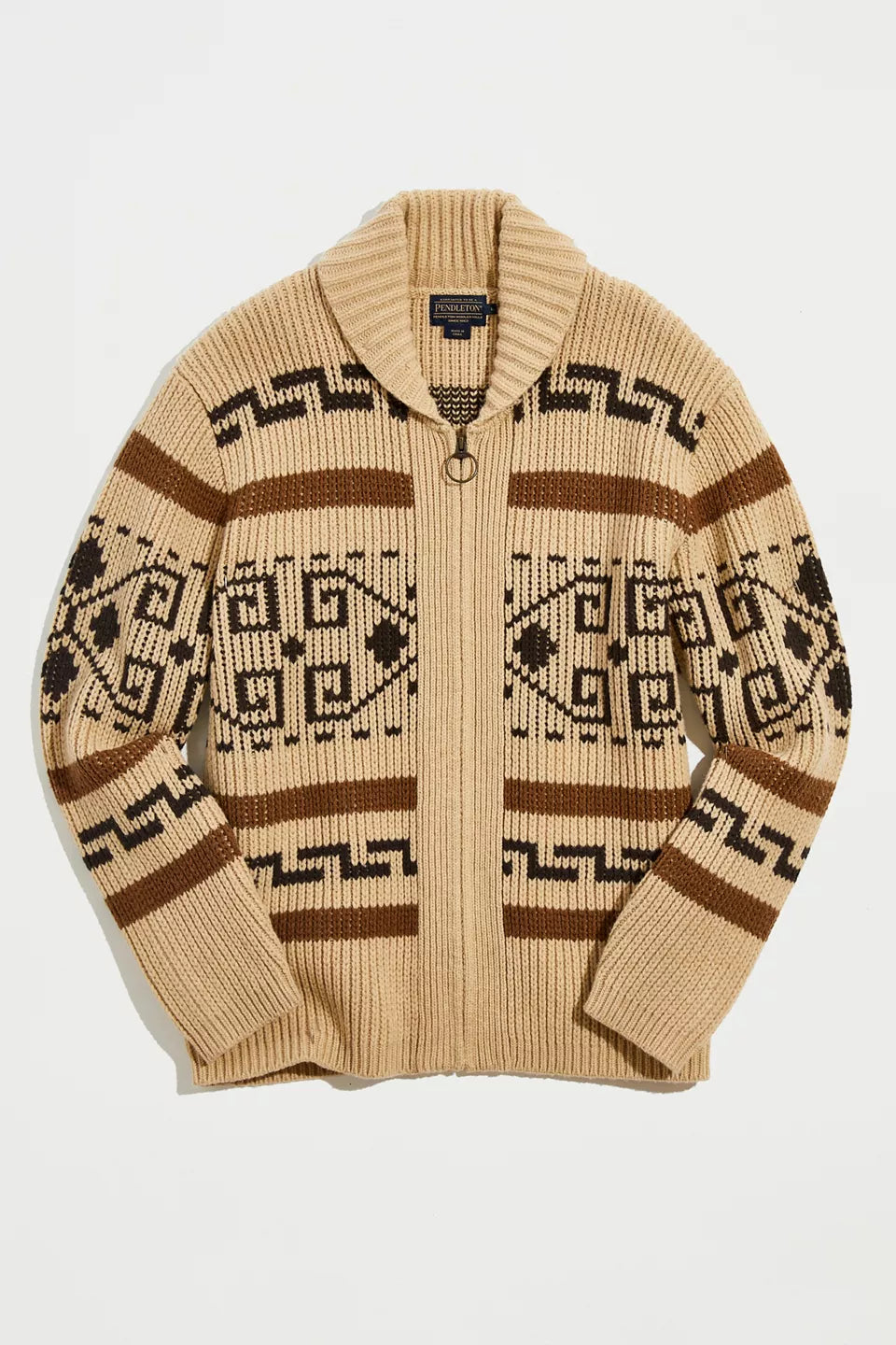 Vintage Jakardowy Sweter Męski z Zipperem - Ponadczasowy Styl Spotyka Nowoczesny Komfort