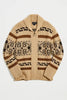 Vintage Jakardowy Sweter Męski z Zipperem - Ponadczasowy Styl Spotyka Nowoczesny Komfort