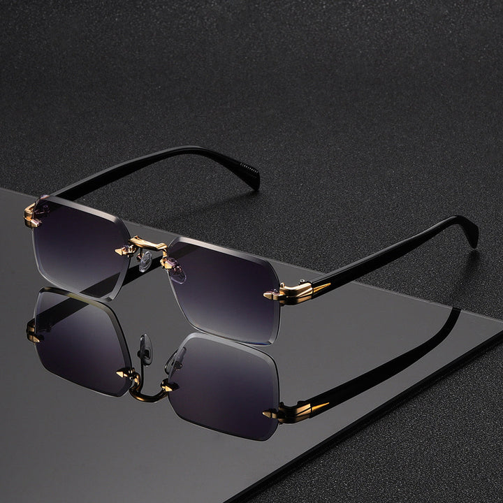 Bezramkowe kwadratowe okulary męskie – elegancja i komfort w jednym