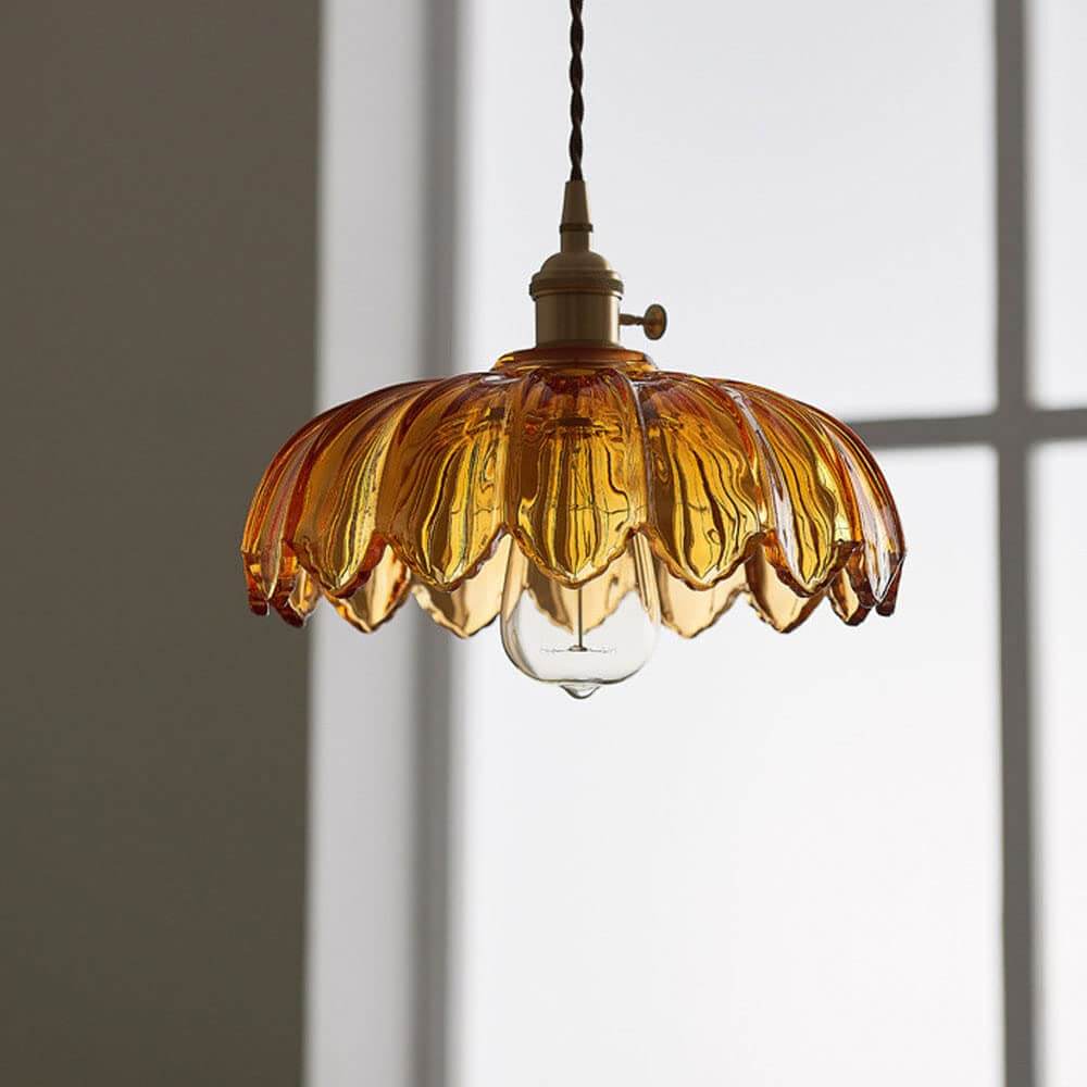 Szklana Lampa Wisząca - Romantyczna Atmosfera