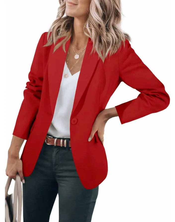 Elegancki Kobiecy Blazer z Wintage'owym Wyglądem