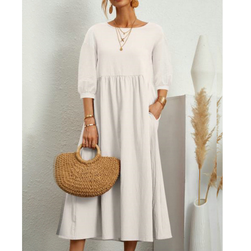Isabelle – Kobieca Elegancka Sukienka Smocked na Lato | Midi