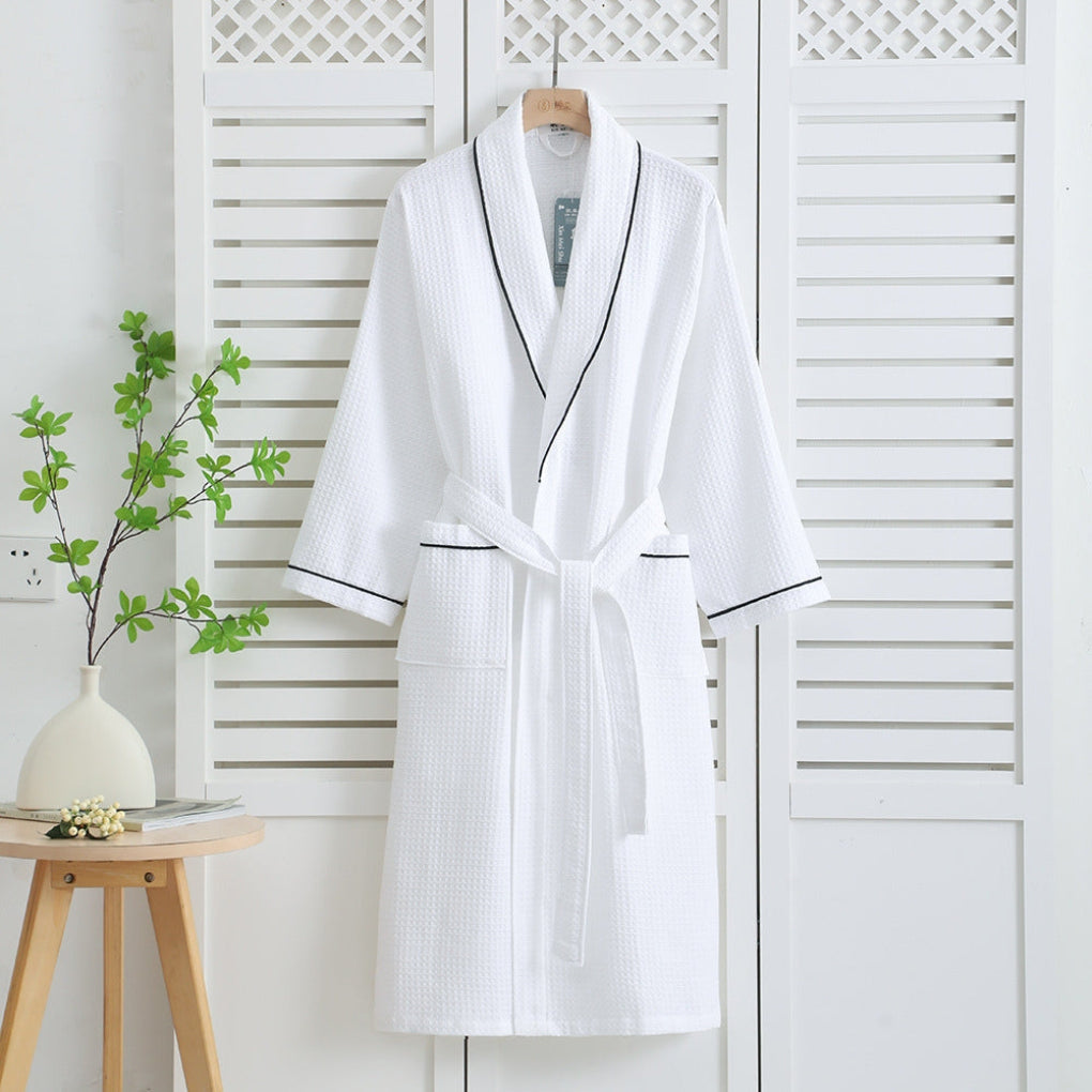 Lekkie Kimono Bawełniane Wafel Bathrobe