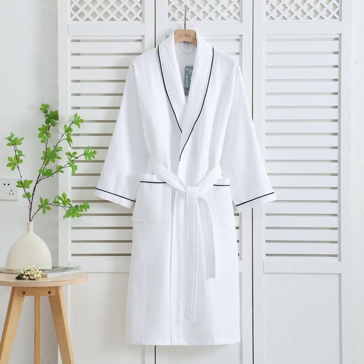 Lekkie Kimono Bawełniane Wafel Bathrobe