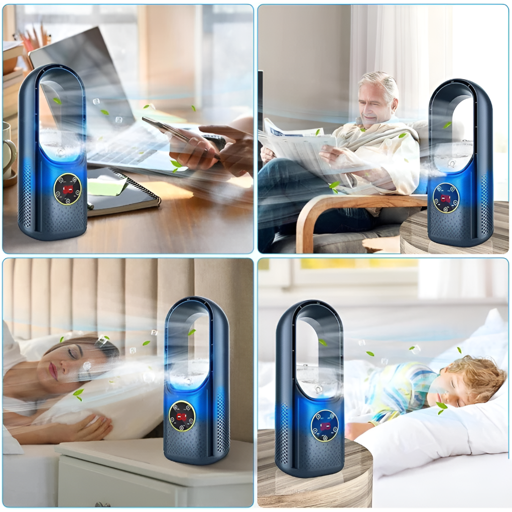 Bezłopatkowy Cichy Przenośny Klimatyzator do Domu i Biura