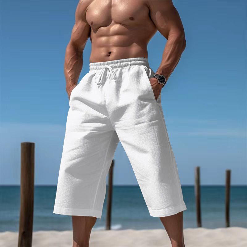 Breathable Capri Pants Mens Fashionable Casual Breathable Shorts