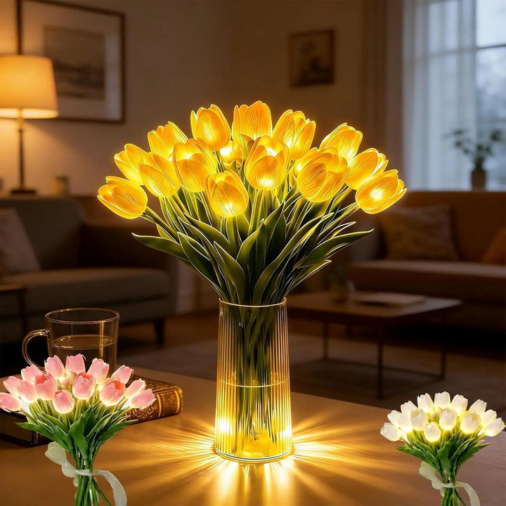 Przytulna lampa LED w kształcie kwiatu dla ciepłego, nastrojowego oświetlenia