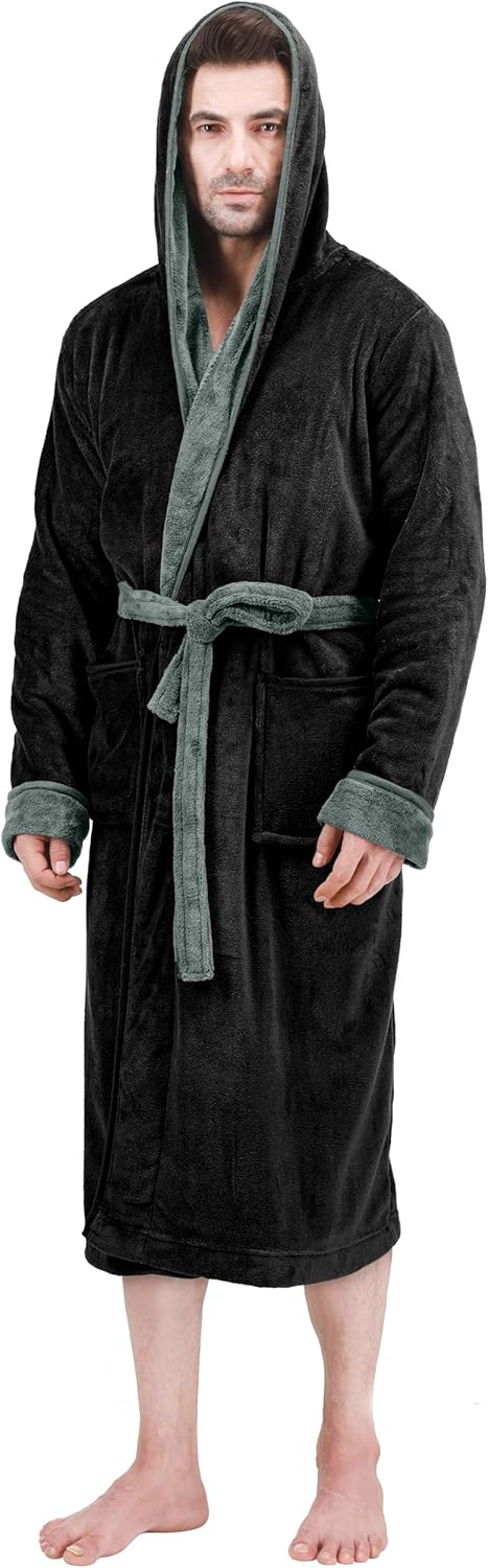 Wygodny polarowy szlafrok męski - Harry