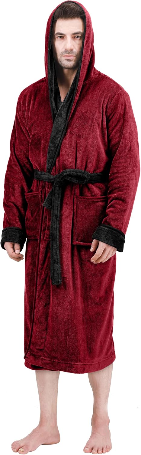 Wygodny polarowy szlafrok męski - Harry