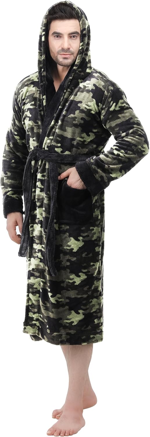 Wygodny polarowy szlafrok męski - Harry