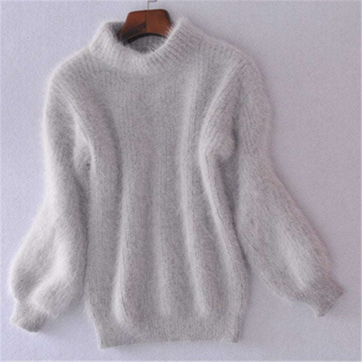 Sweter z golfem z moheru