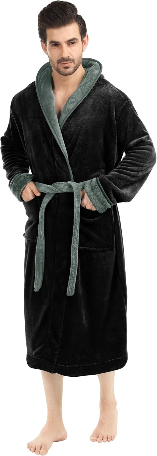 Wygodny polarowy szlafrok męski - Harry