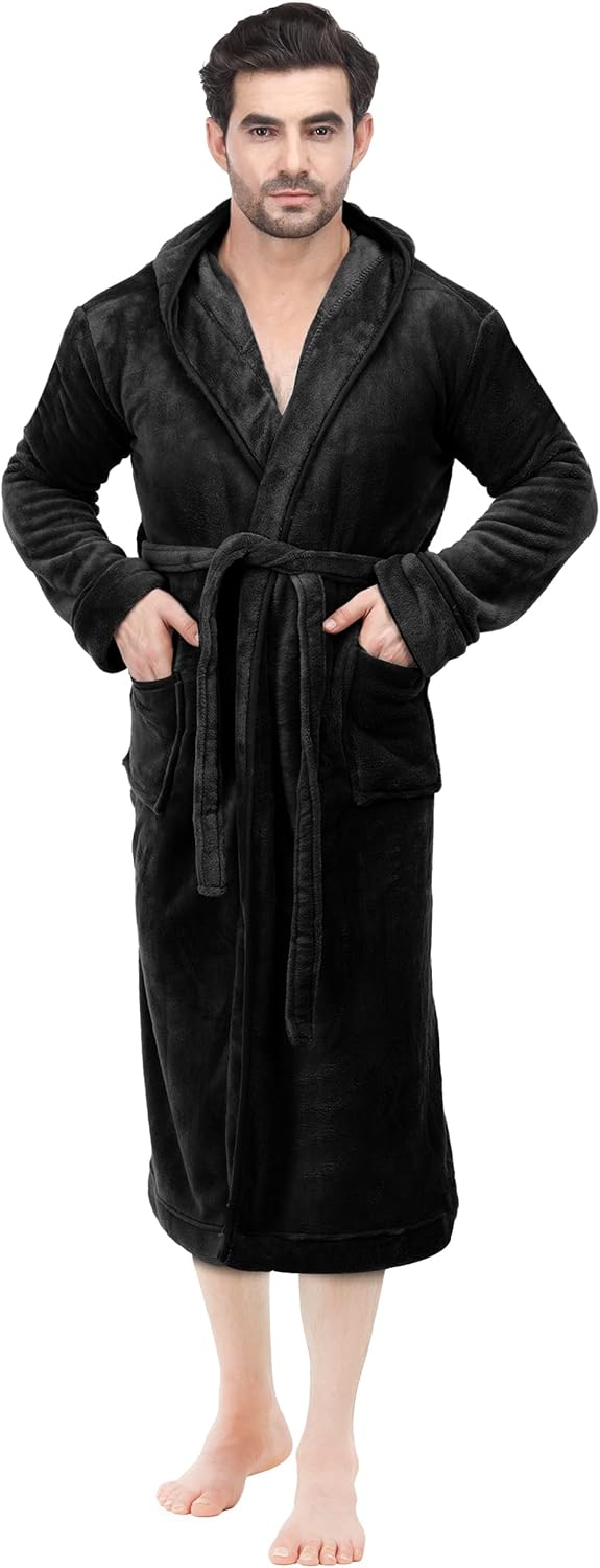 Wygodny polarowy szlafrok męski - Harry