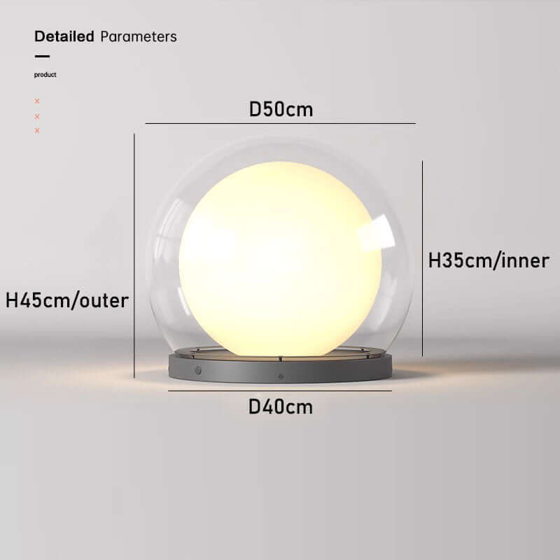 Nowoczesna lampa zewnętrzna - design w kształcie księżyca