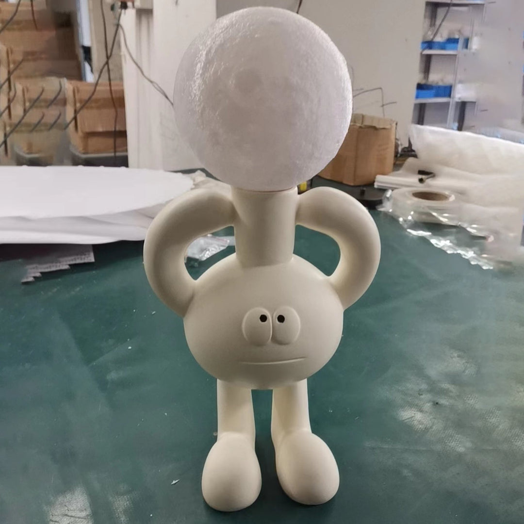 Zabawna Lampa Stołowa z Kloszem ze Szkła - Glombra