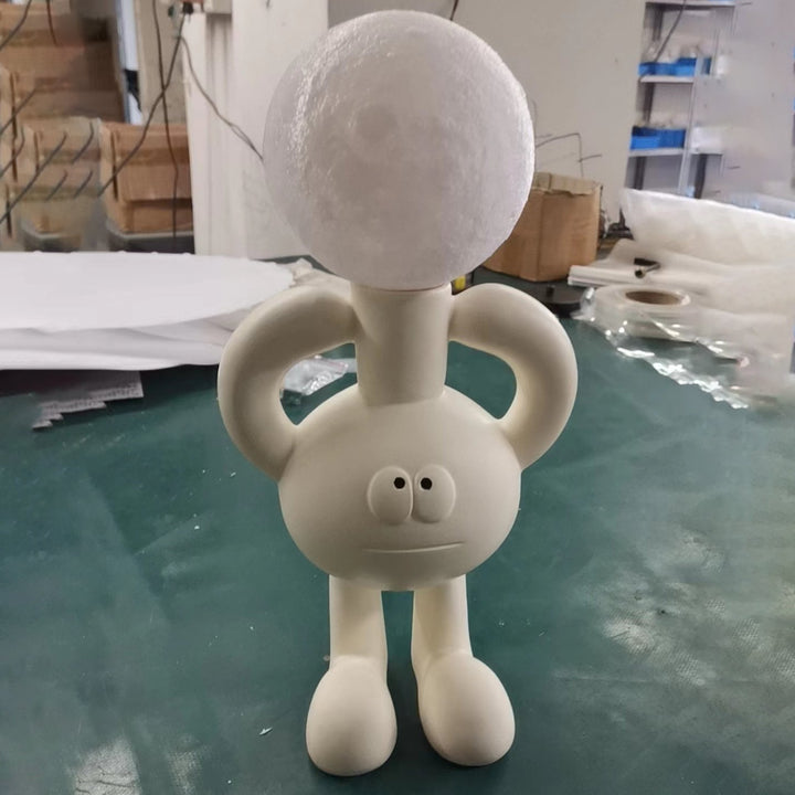 Zabawna Lampa Stołowa z Kloszem ze Szkła - Glombra